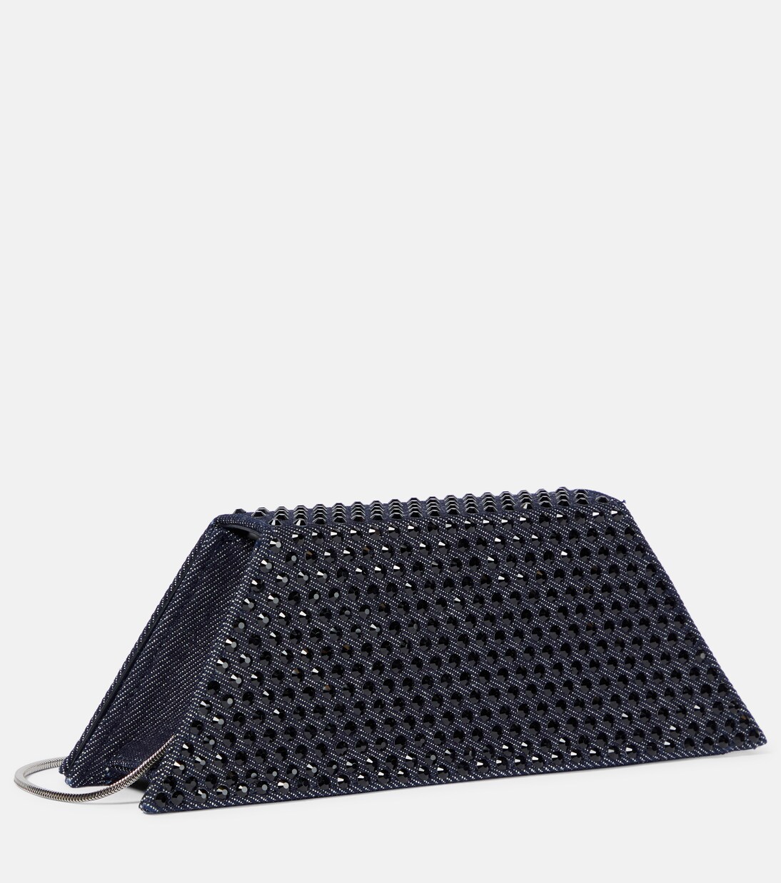 Superamini Yigit denim clutch | Amina Muaddi