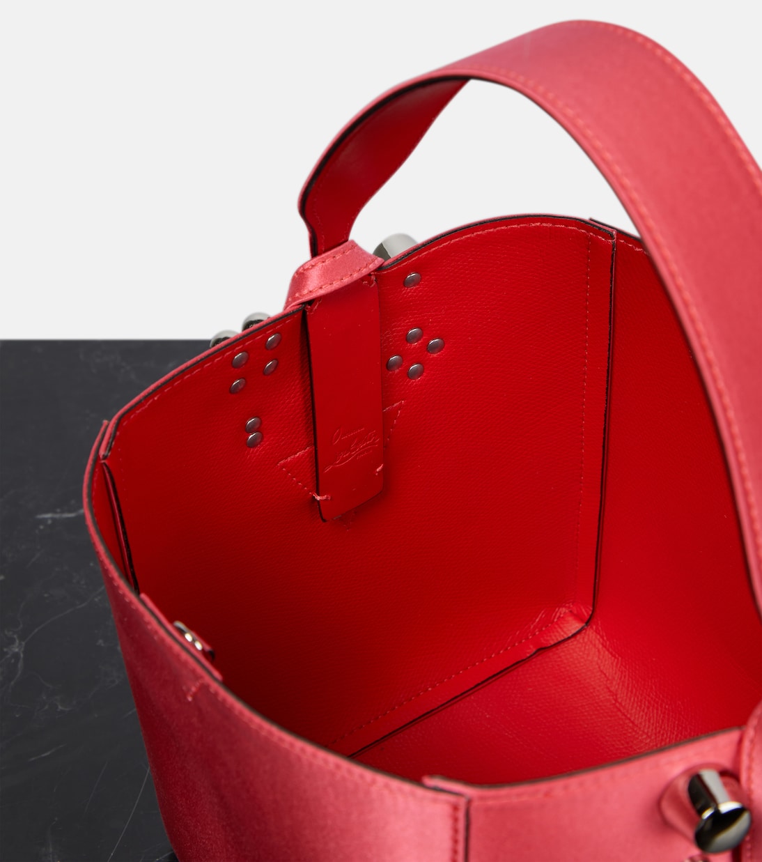 Cabachic Mini satin bucket bag | Christian Louboutin