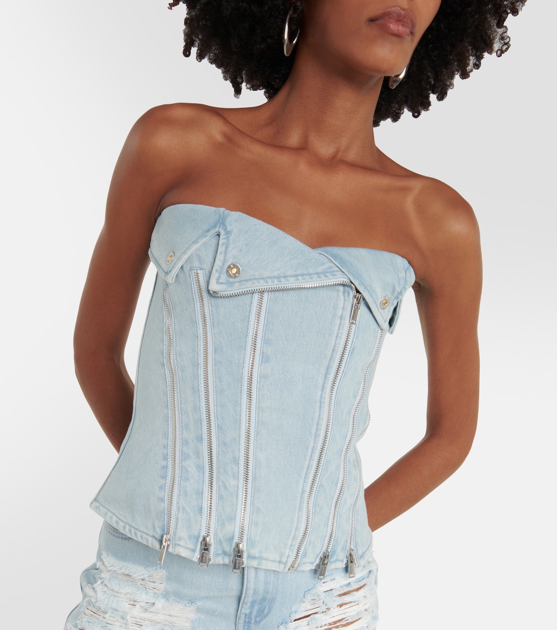 Bustier-Top aus Denim | Dion Lee