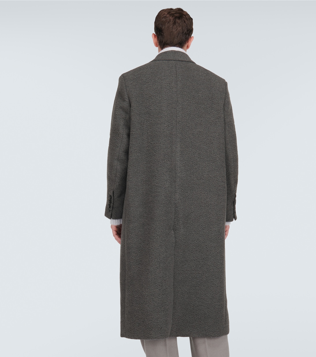 Single-breasted wool-blend coat | Ami Paris