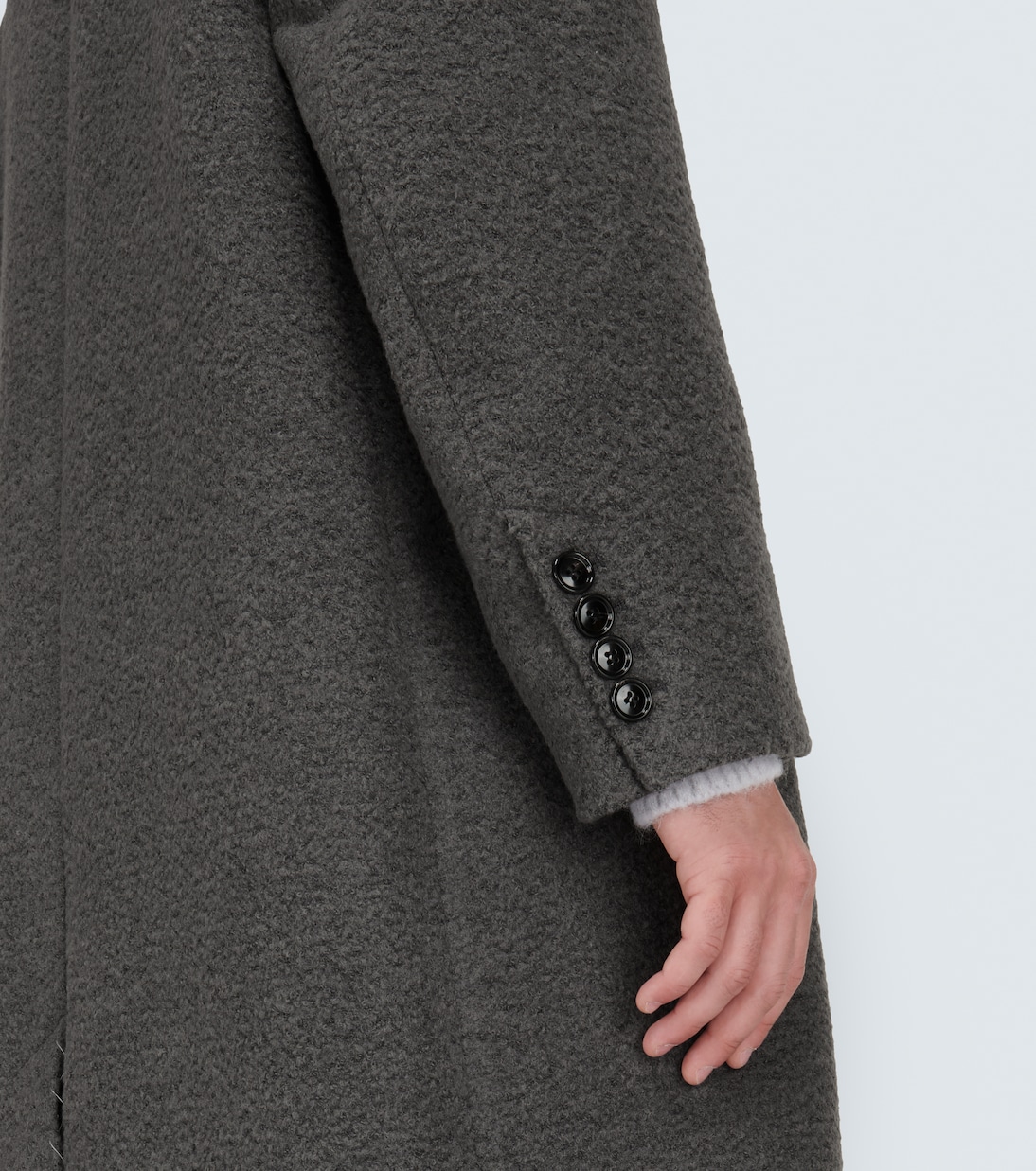 Single-breasted wool-blend coat | Ami Paris