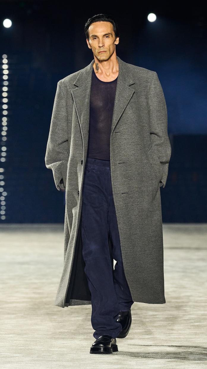 Single-breasted wool-blend coat | Ami Paris