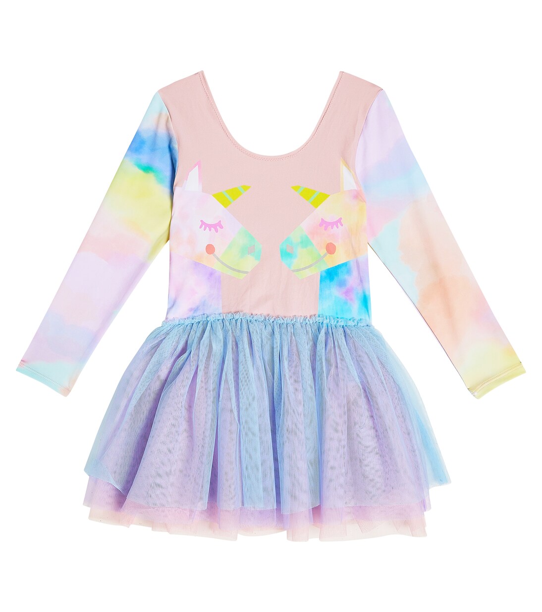Printed tulle and jersey dress | Stella McCartney Kids