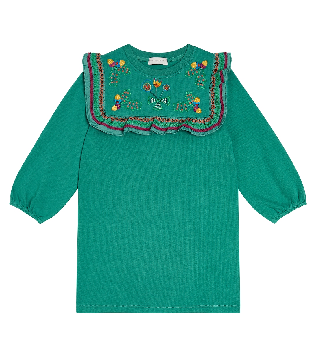 Embroidered cotton jersey dress | Stella McCartney Kids