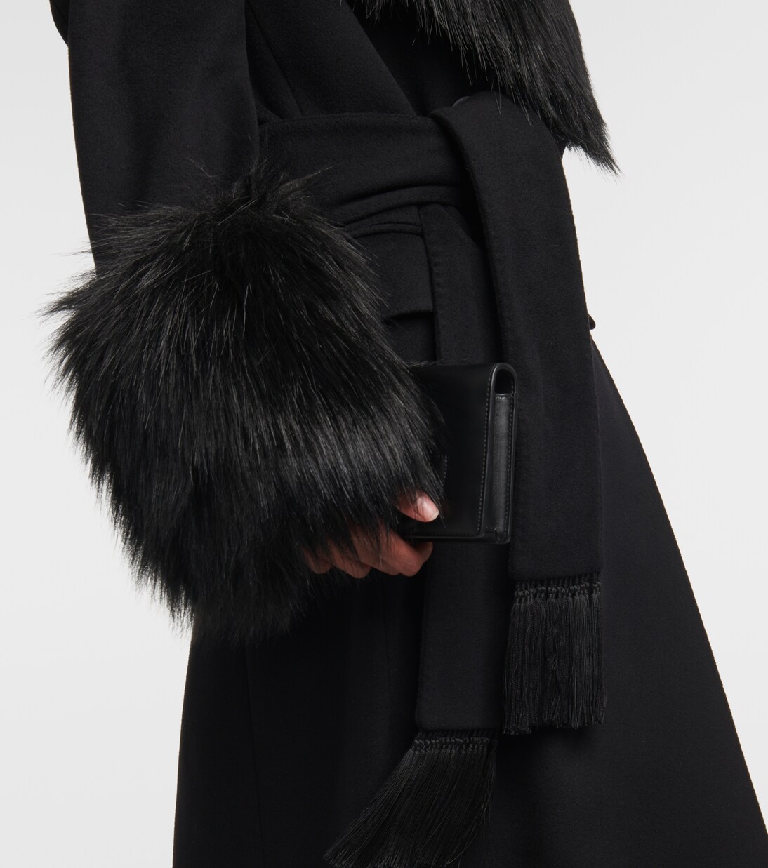 Cappotto in lana e cashmere con pelliccia sintetica | Dolce&Gabbana