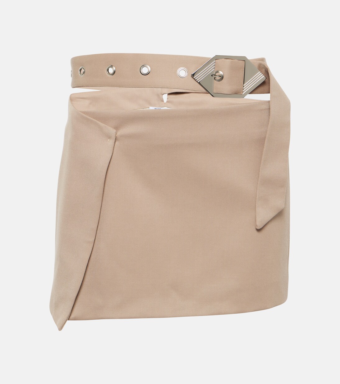 Falda envolvente de gabardina de lana virgen | The Attico