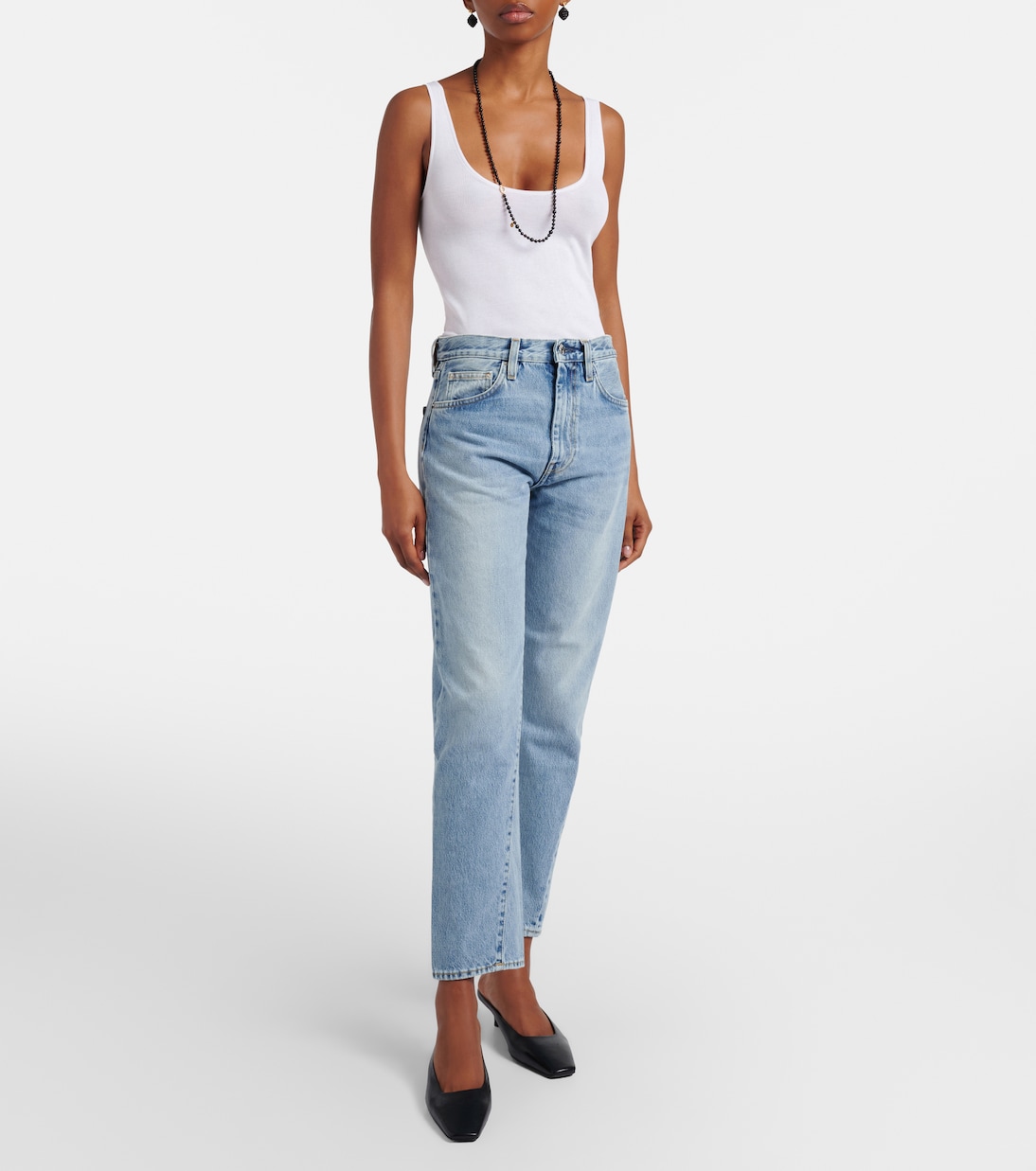 Mid-Rise Straight Jeans Twisted Seam | Toteme