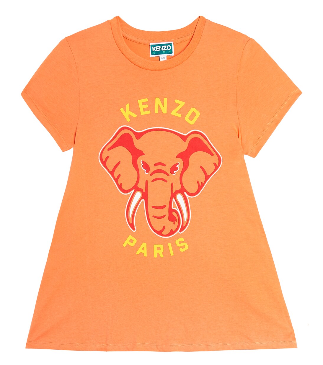 Printed cotton jersey T-shirt dress | Kenzo Kids