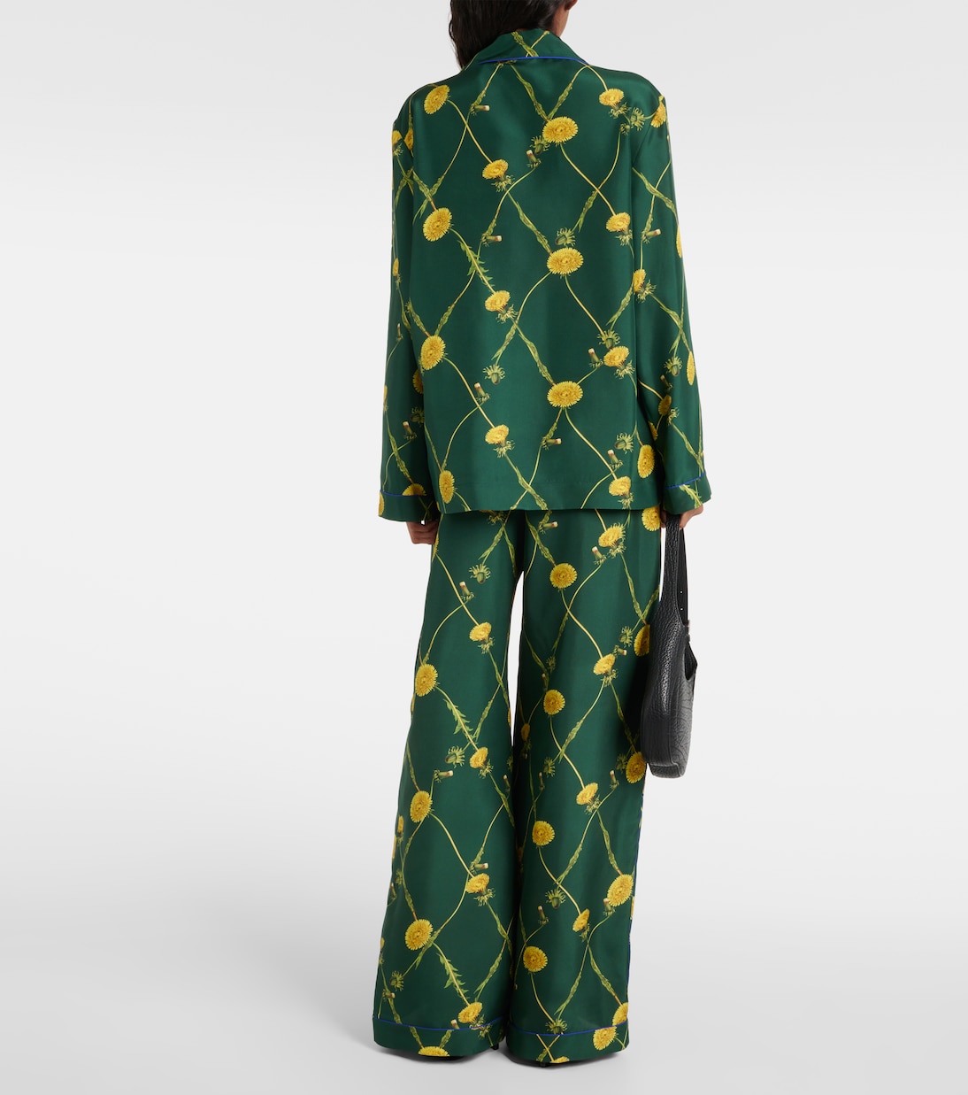 플로럴 실크 포플린 파자마 셔츠 | Burberry