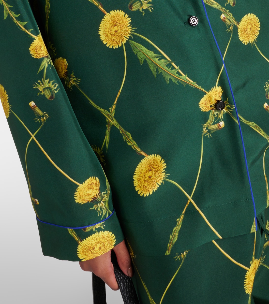 플로럴 실크 포플린 파자마 셔츠 | Burberry