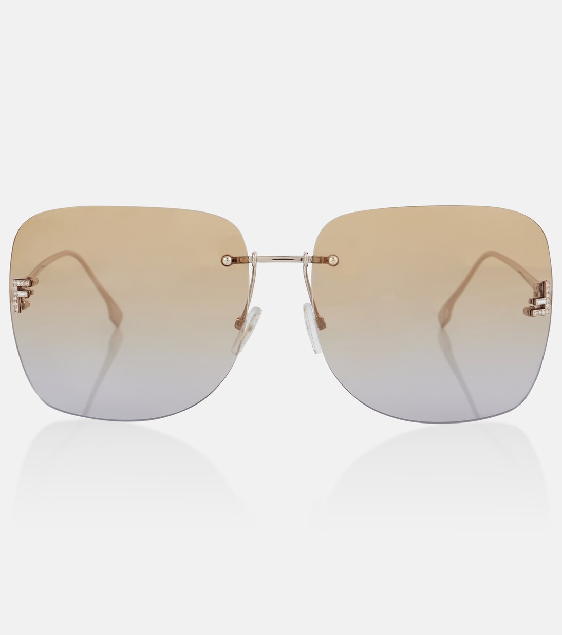 Fendi First Crystal square sunglasses | Fendi