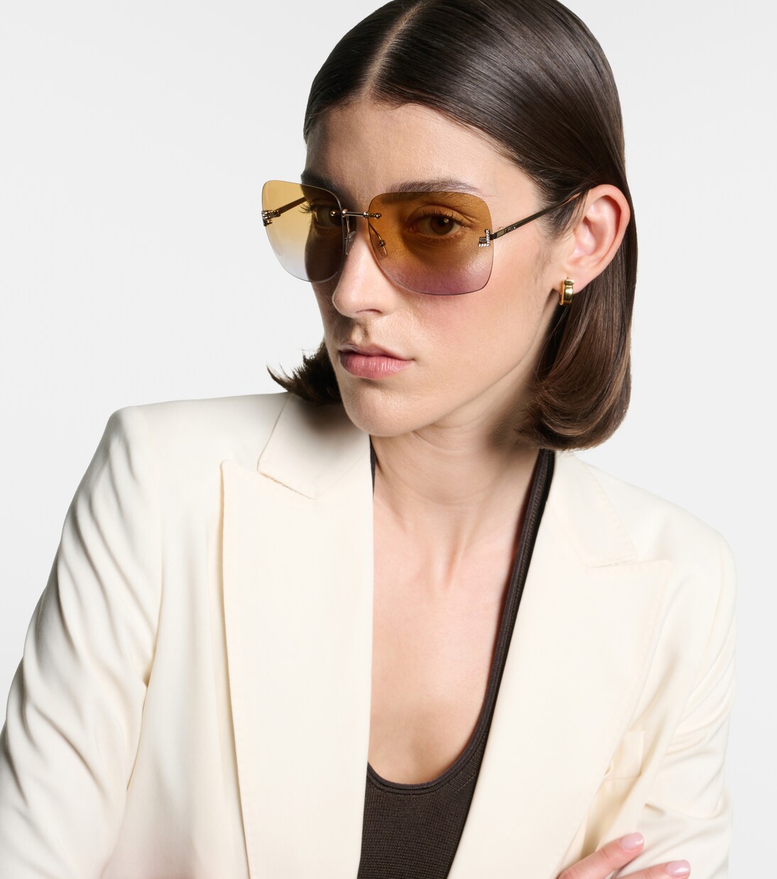 Fendi First Crystal square sunglasses | Fendi