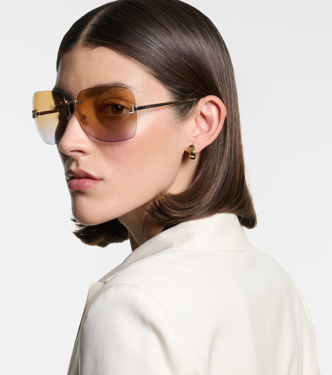 Fendi First Crystal square sunglasses | Fendi