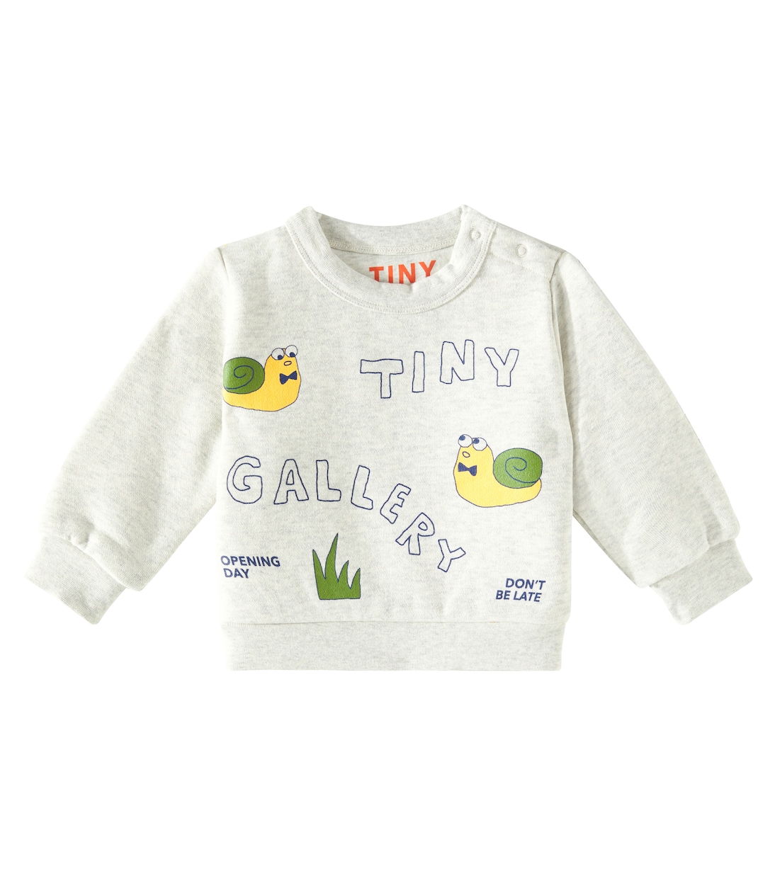 Baby Artsy Snail cotton sweatshirt | Tinycottons