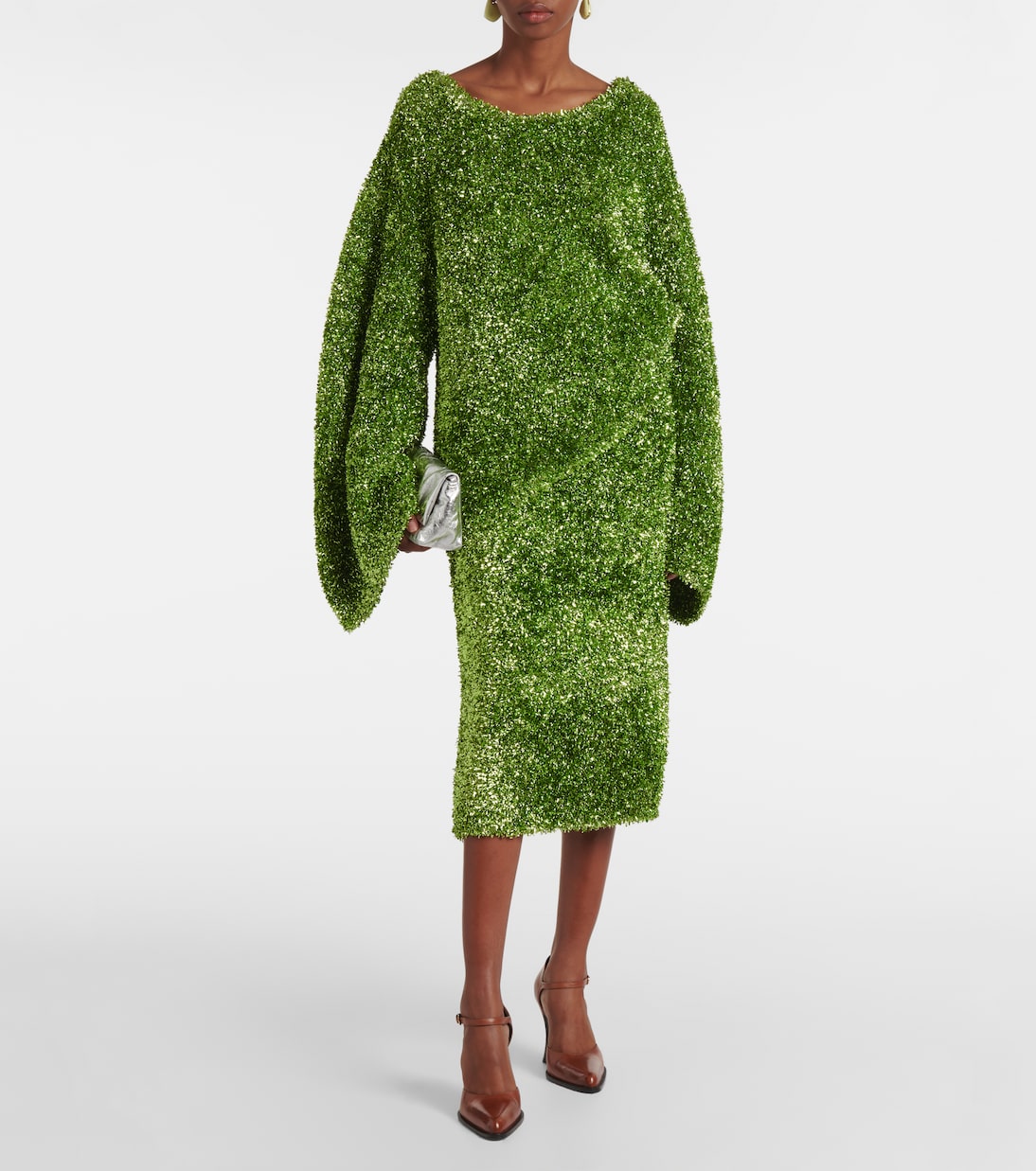 Pull oversize en lamé | Dries Van Noten