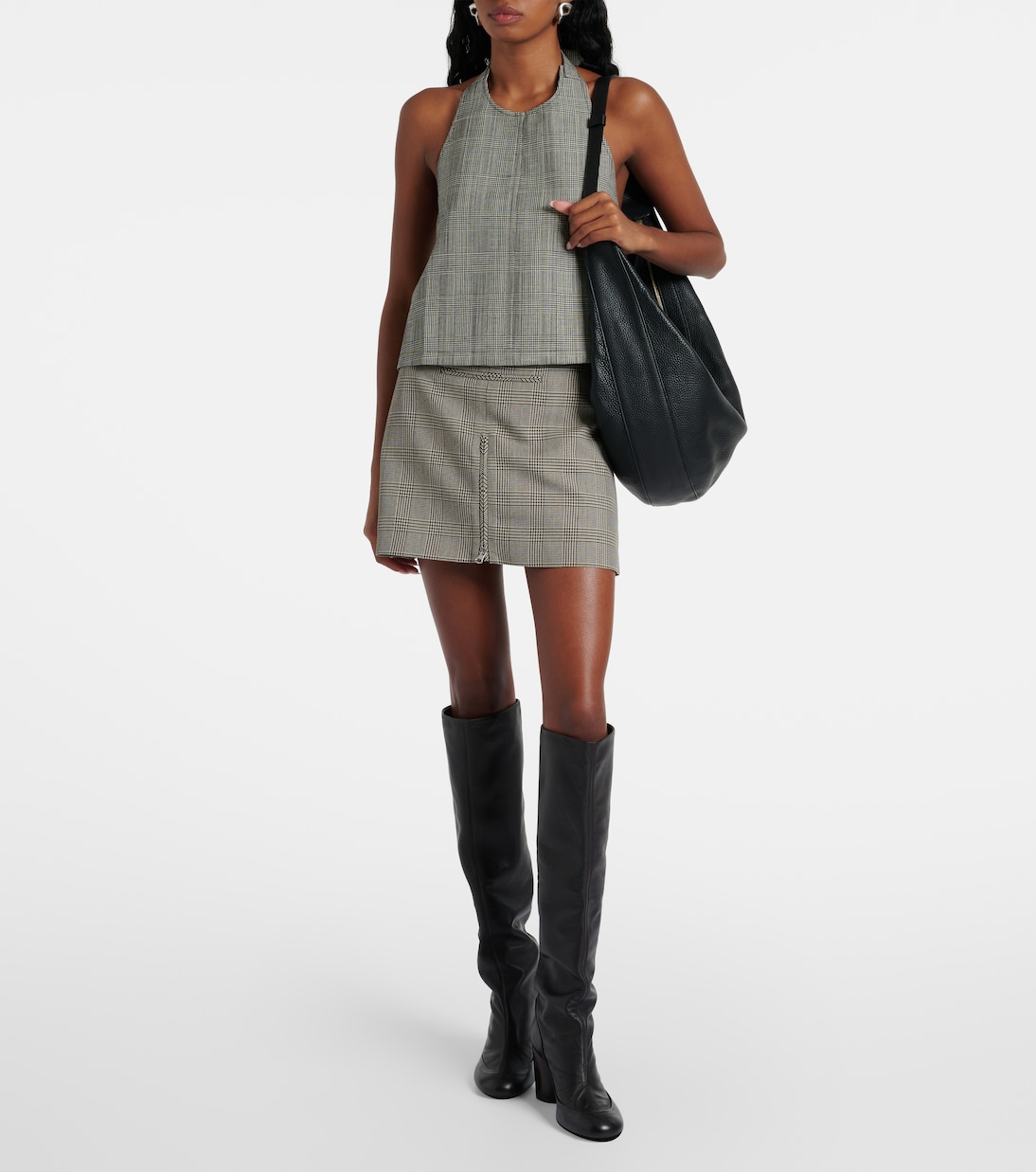 Top en laine à carreaux | Wardrobe.NYC