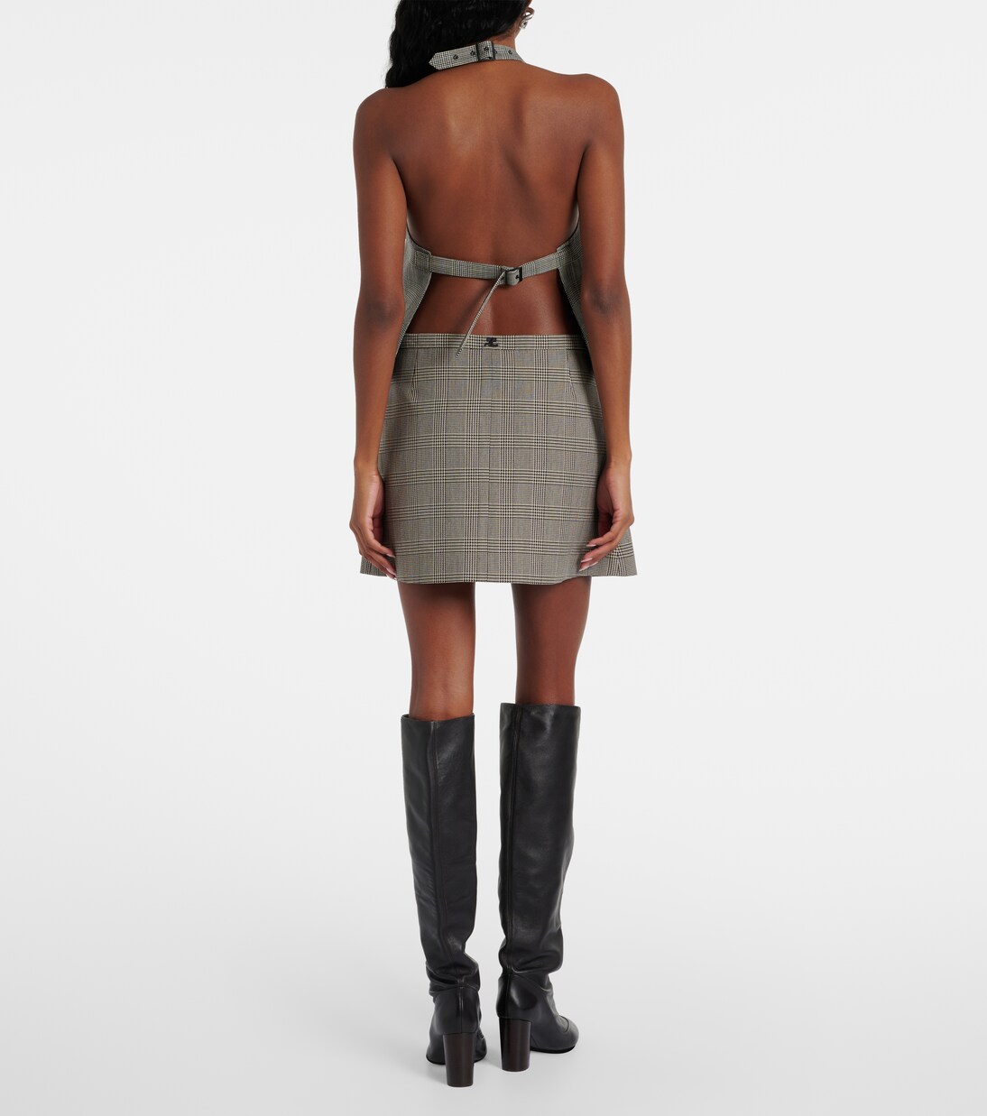 Top en laine à carreaux | Wardrobe.NYC