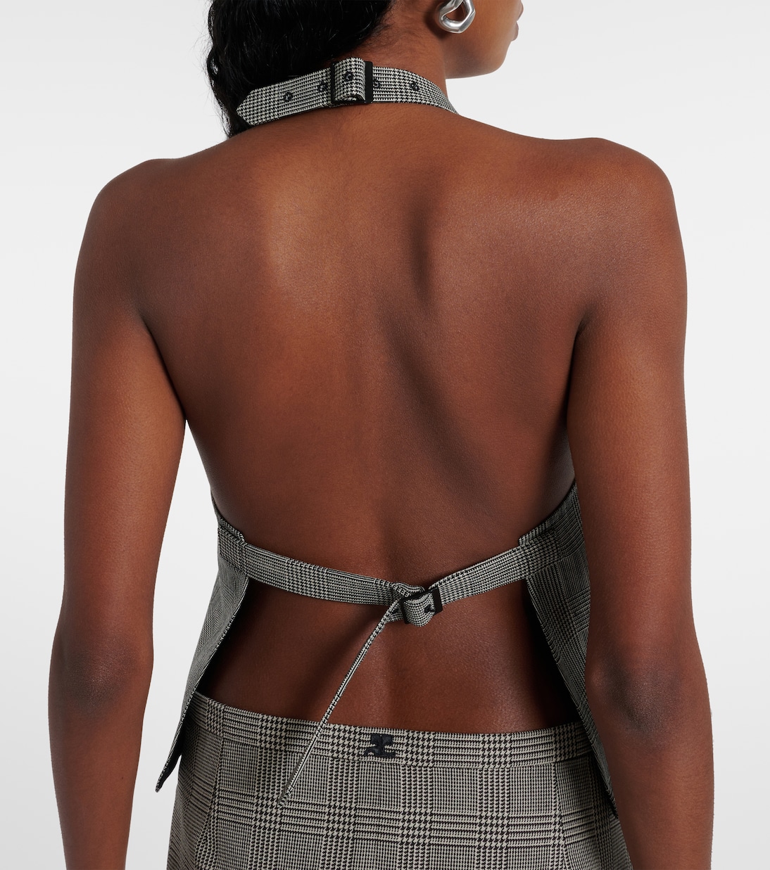 Top en laine à carreaux | Wardrobe.NYC