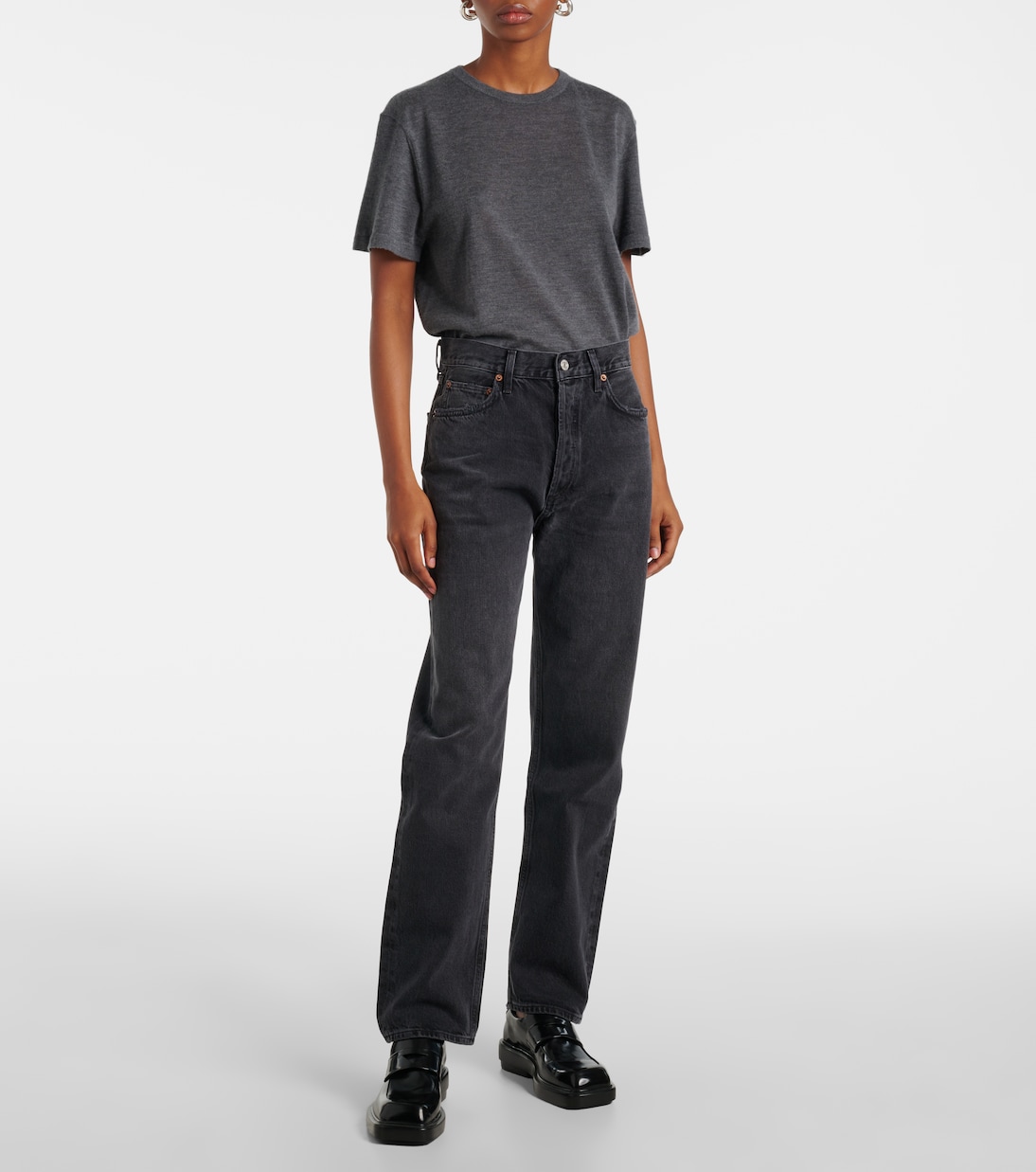High-Rise Straight Jeans "90s Pinch Waist | Agolde