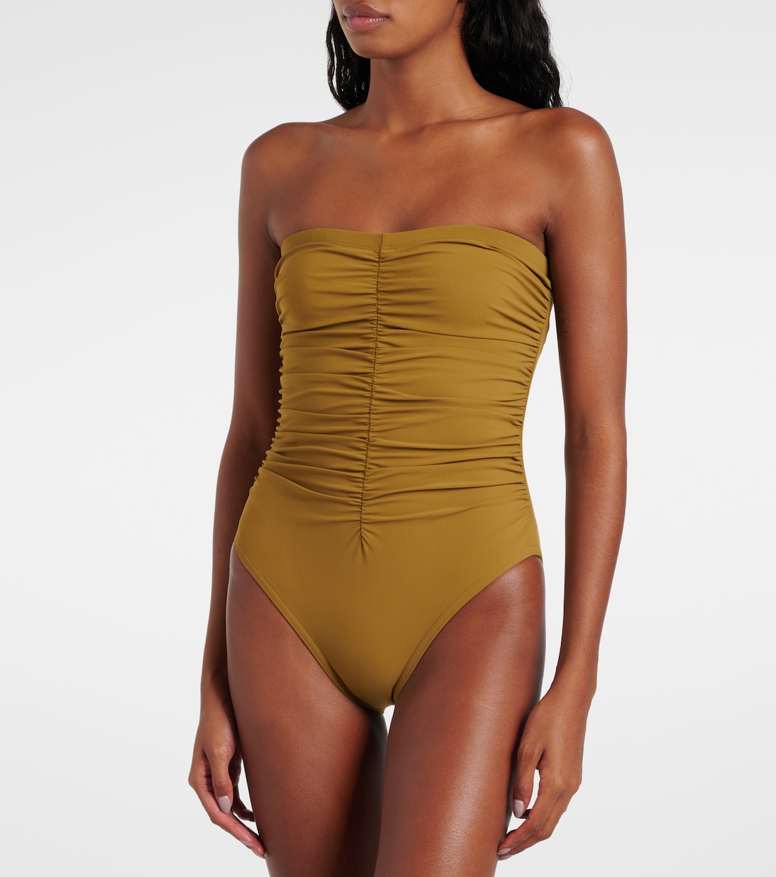 Gathered bandeau swimsuit | Karla Colletto