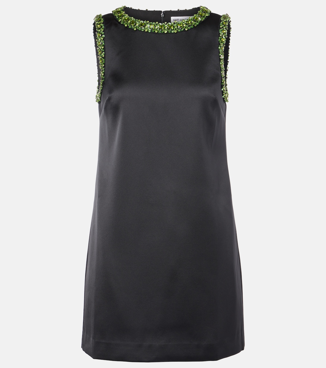 Embellished satin minidress | Self-Portrait