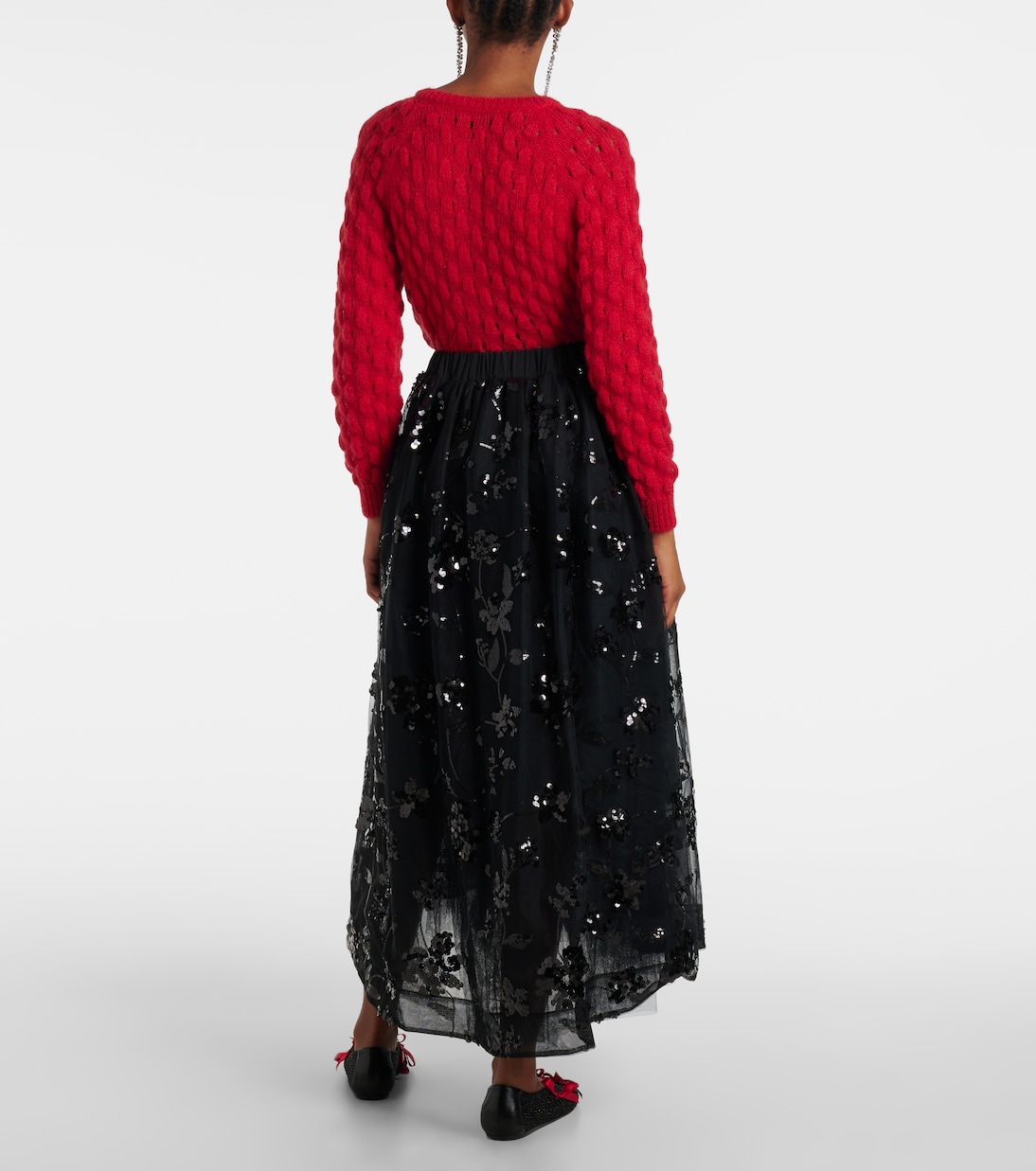 시퀸 튤 미디 스커트 | Simone Rocha