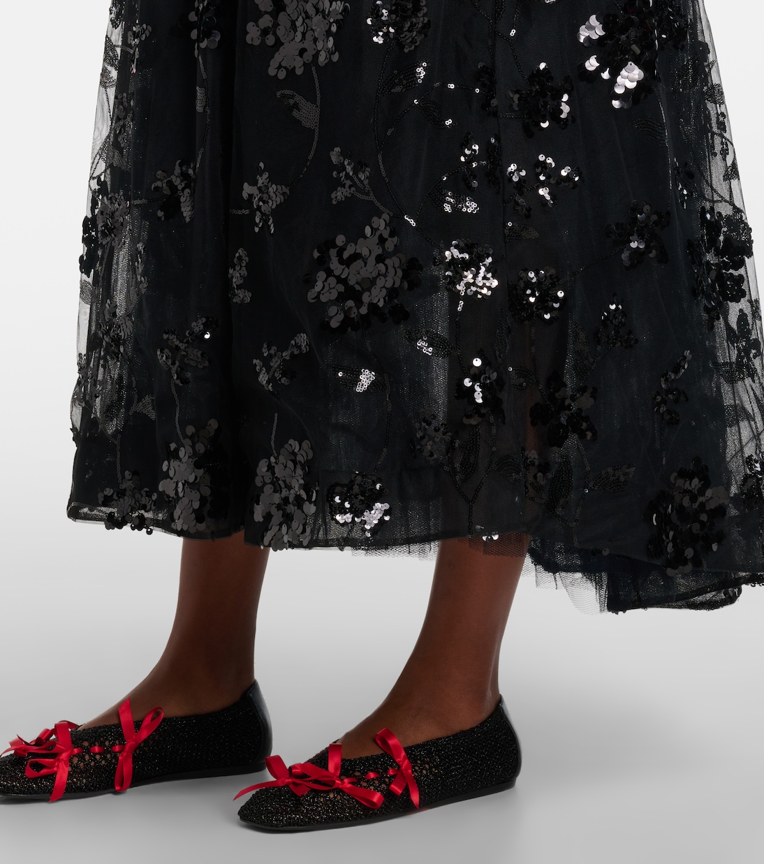 시퀸 튤 미디 스커트 | Simone Rocha