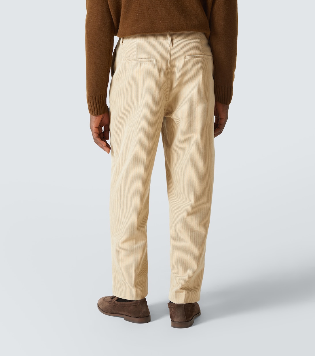 Pantalones rectos plisados de algodón | Frame