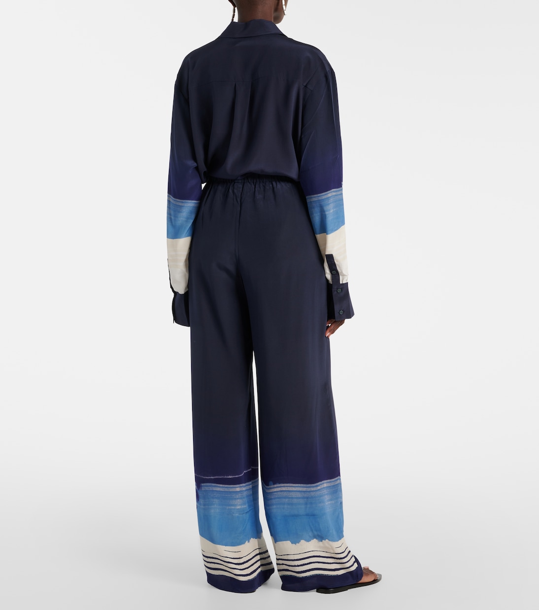 Pantalon ample Mariner en crêpe de soie | SIR