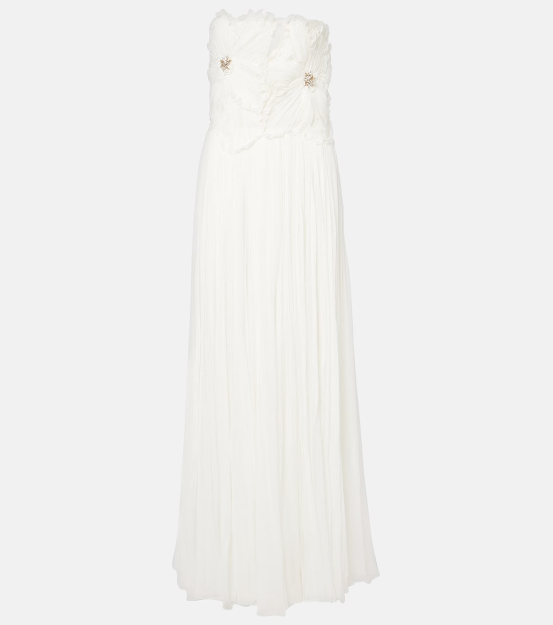 Adamaris embellished floral strapless gown | Costarellos