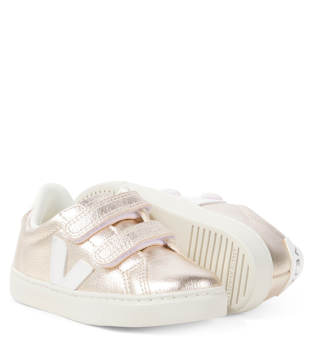 Esplar metallic leather sneakers | Veja Kids