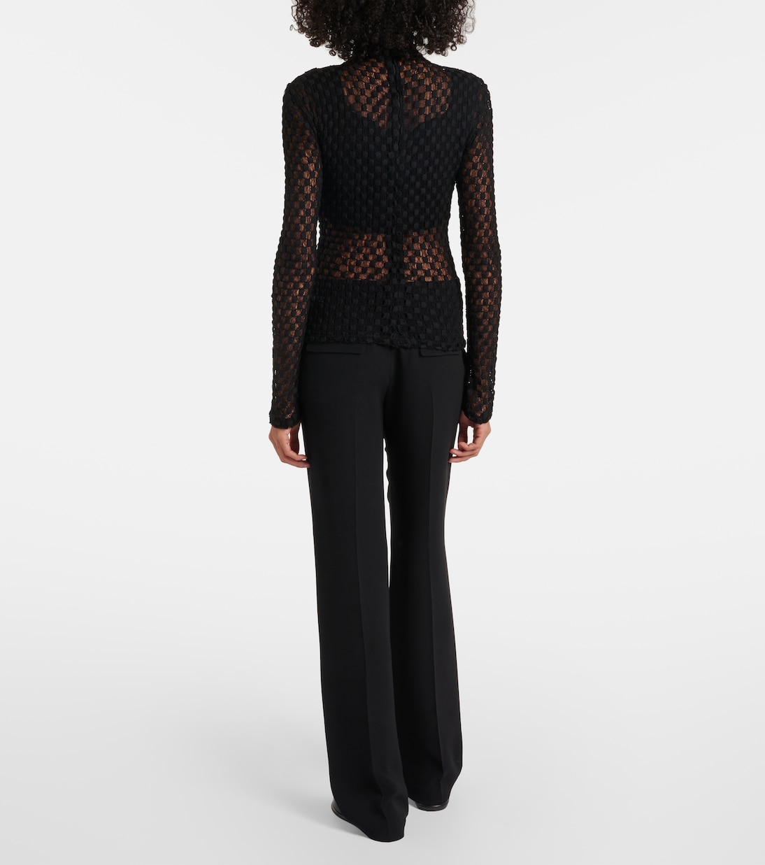 Top aus einem Baumwollgemisch mit Spitze | Róhe