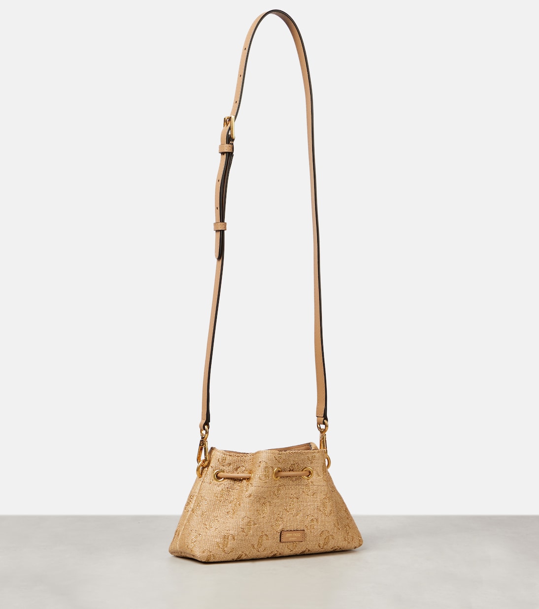Bon Bon Small raffia bucket bag | Jimmy Choo