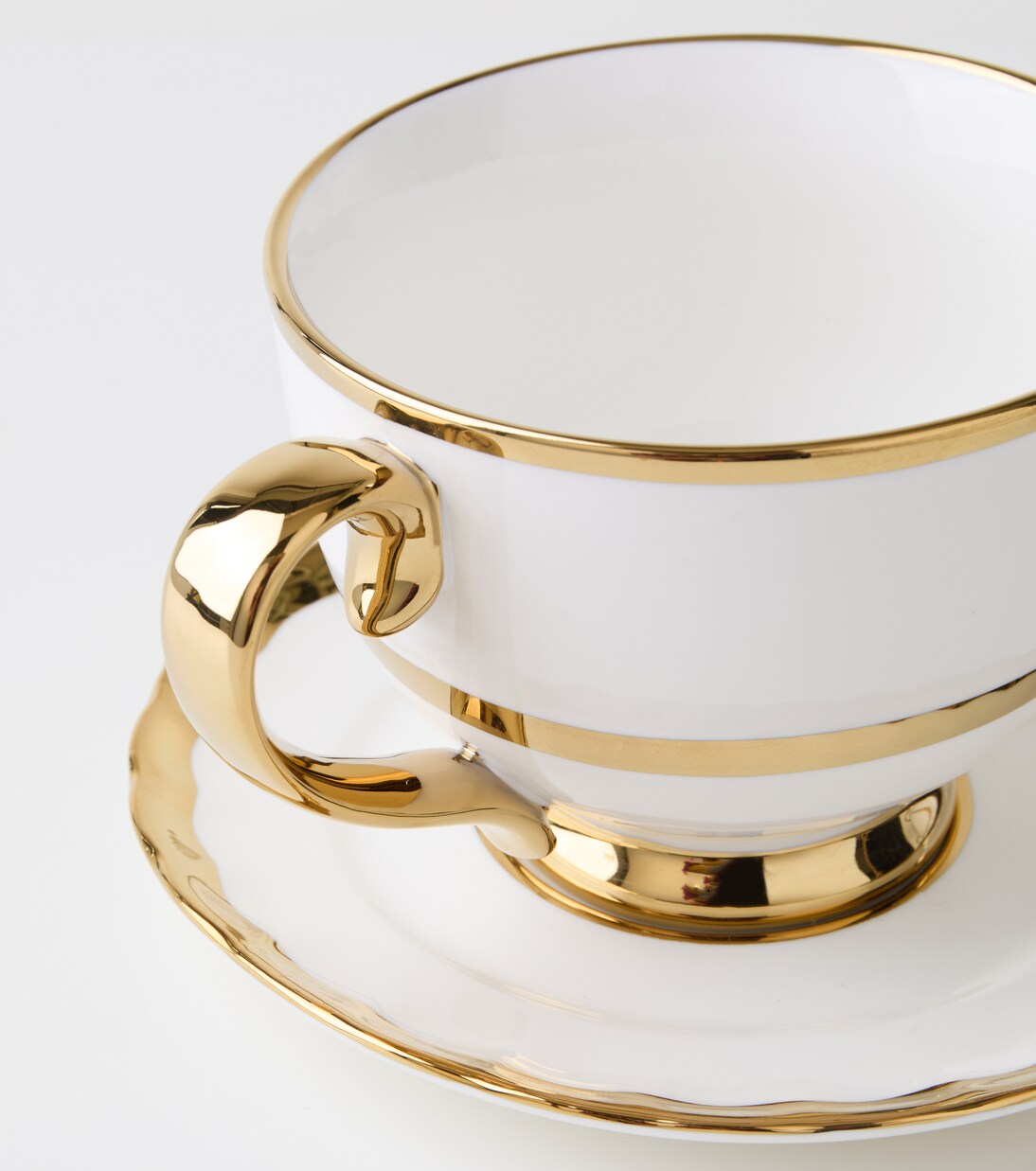 Set Golden Fins aus zwei Teetassen und Untertassen by Jan Wolleswinkel | Polspotten