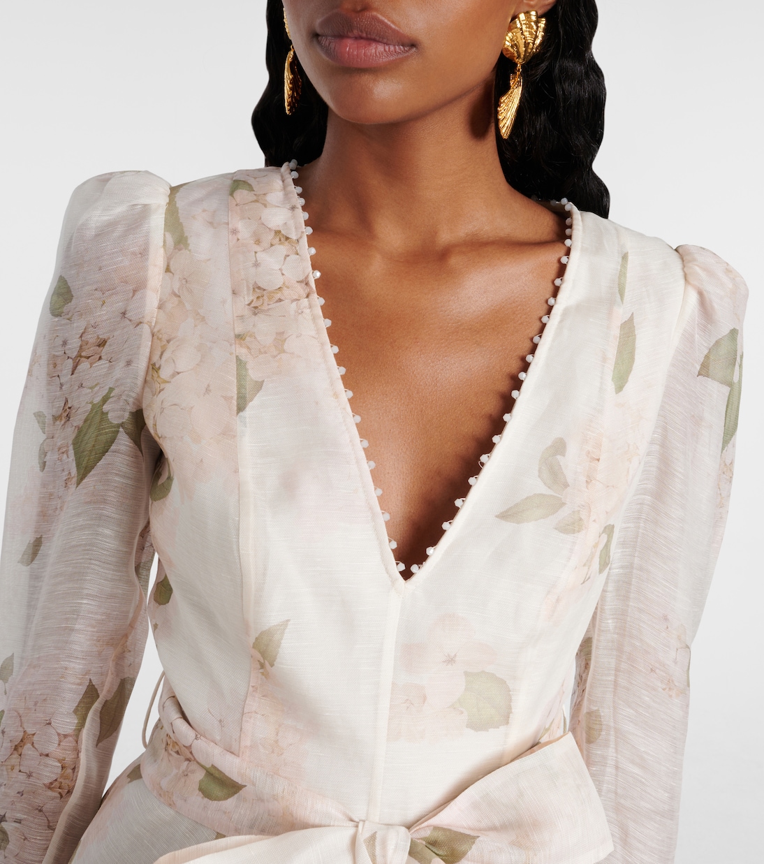 فستان قصير من الكتّان والحرير Balance | Zimmermann