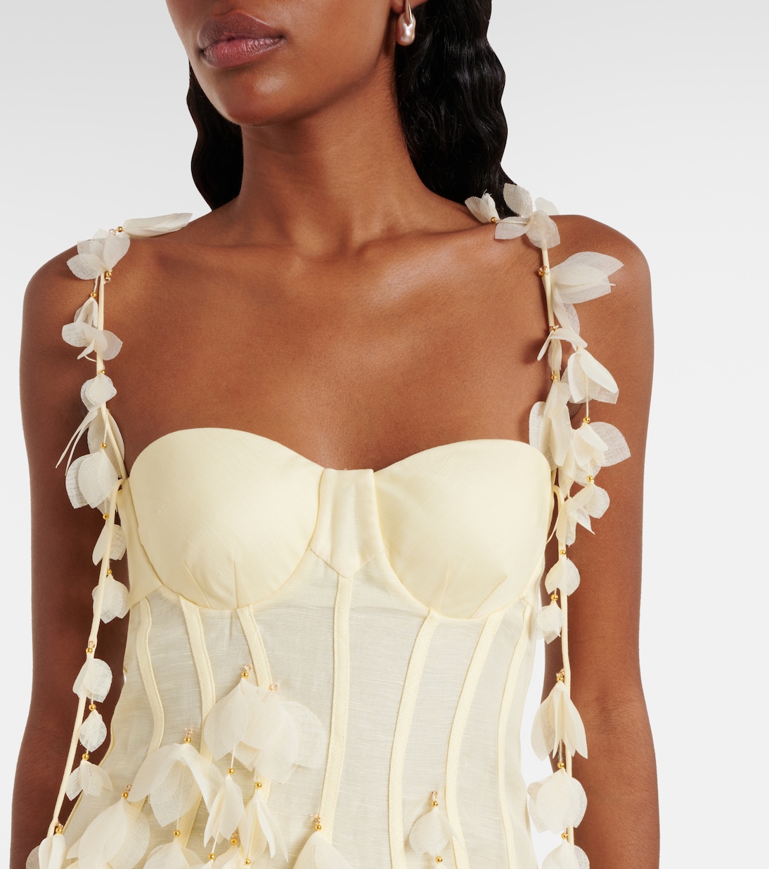 Vestido de fiesta Dawning de lino y seda | Zimmermann