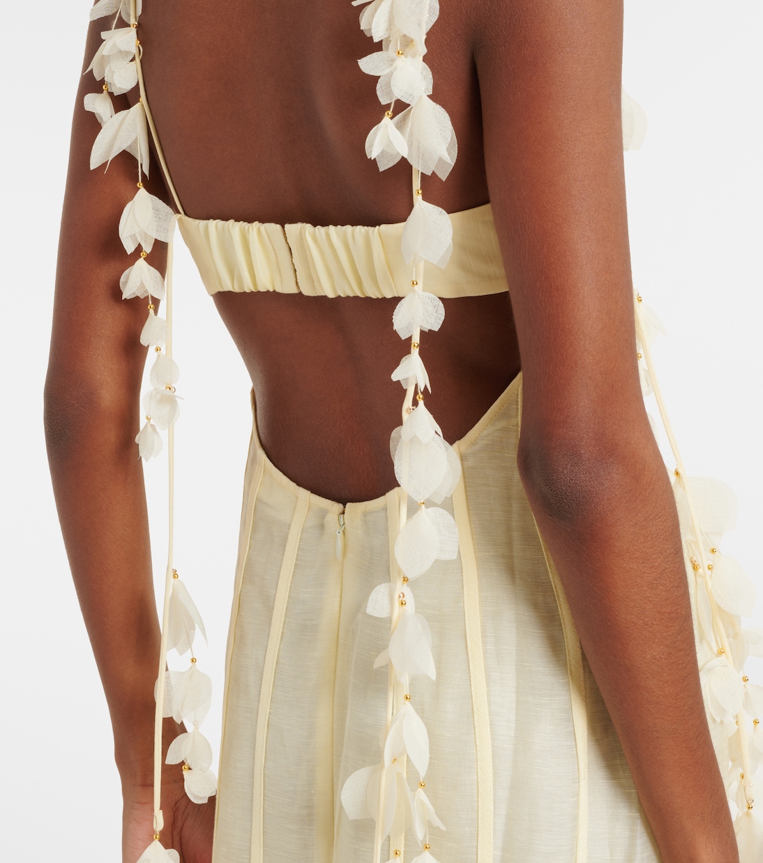 Vestido de fiesta Dawning de lino y seda | Zimmermann