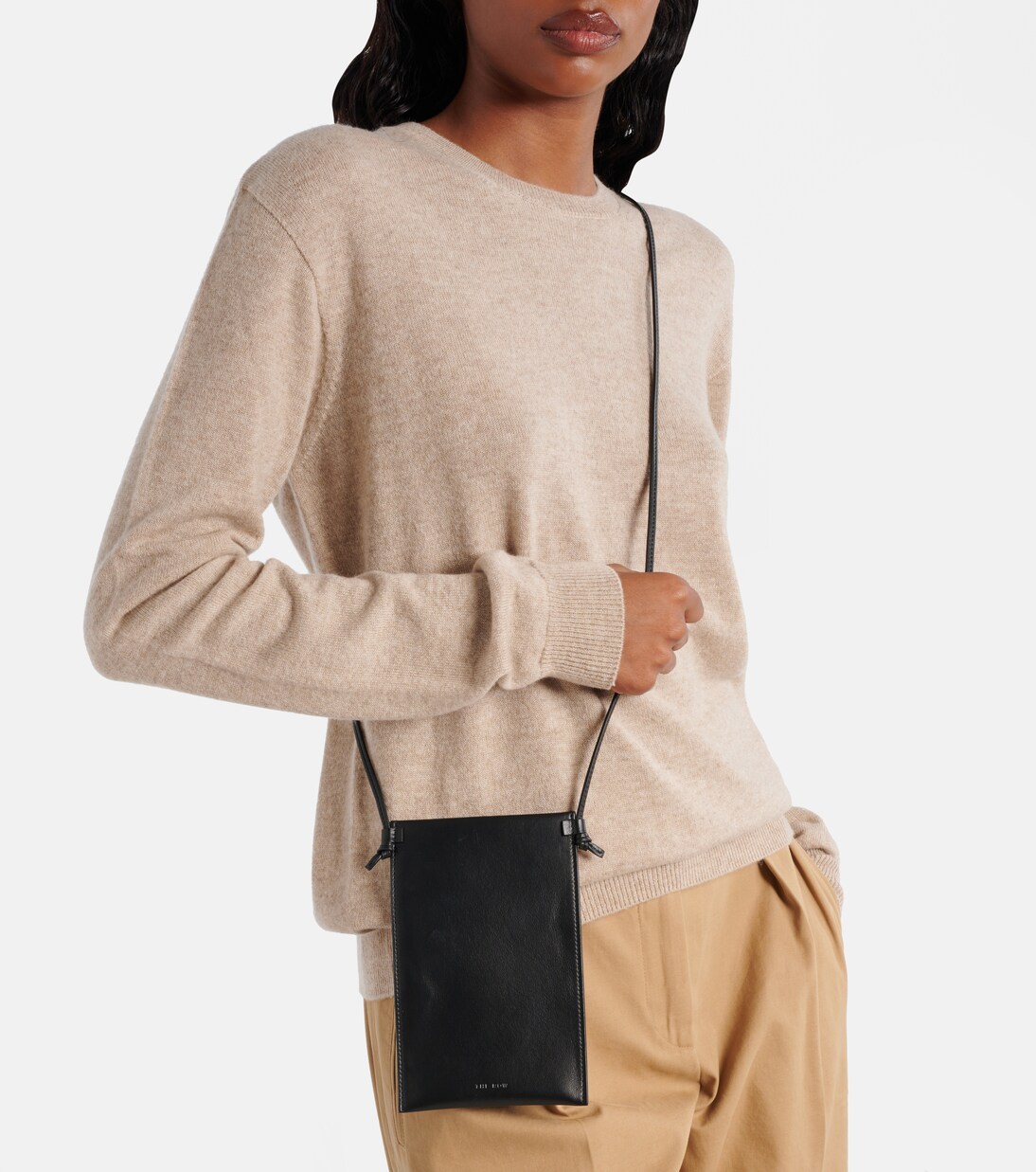 Camie leather pouch with strap | The Row