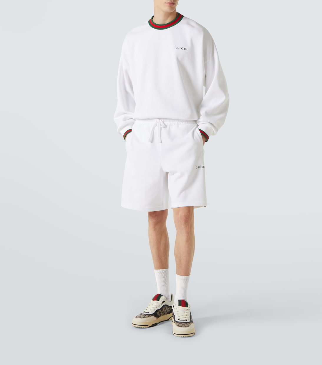 Webstripe cotton jersey shorts | Gucci