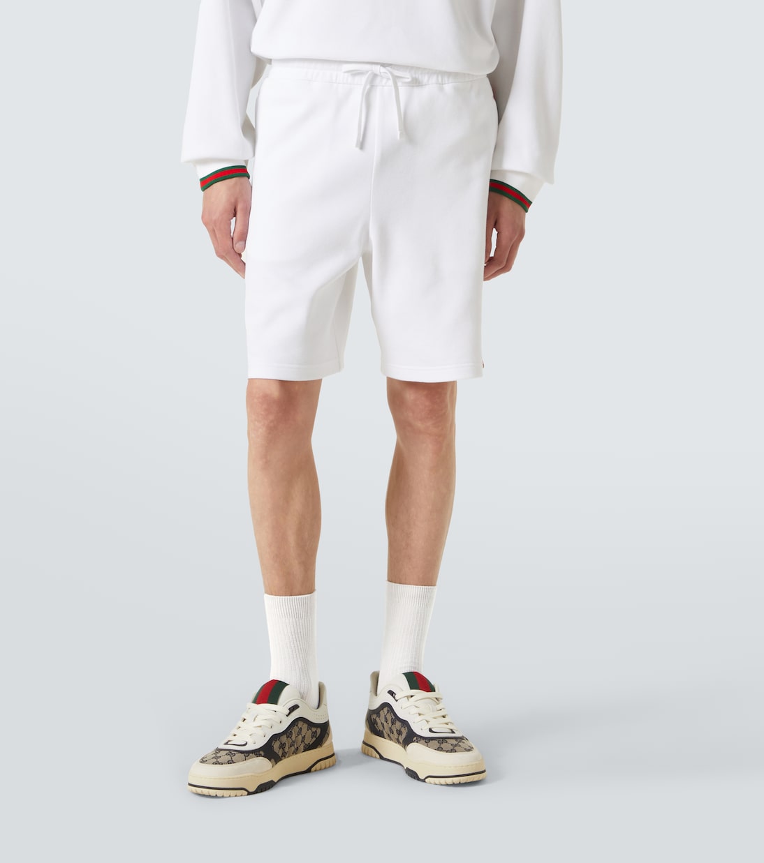 Webstripe cotton jersey shorts | Gucci
