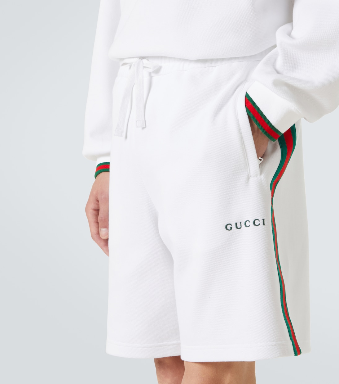Webstripe cotton jersey shorts | Gucci
