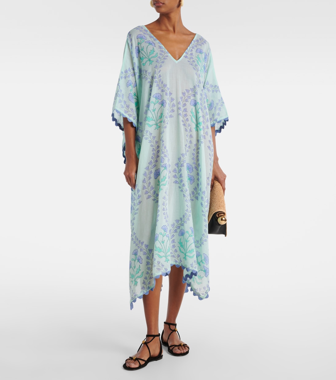 Printed cotton beach cover-up | Juliet Dunn
