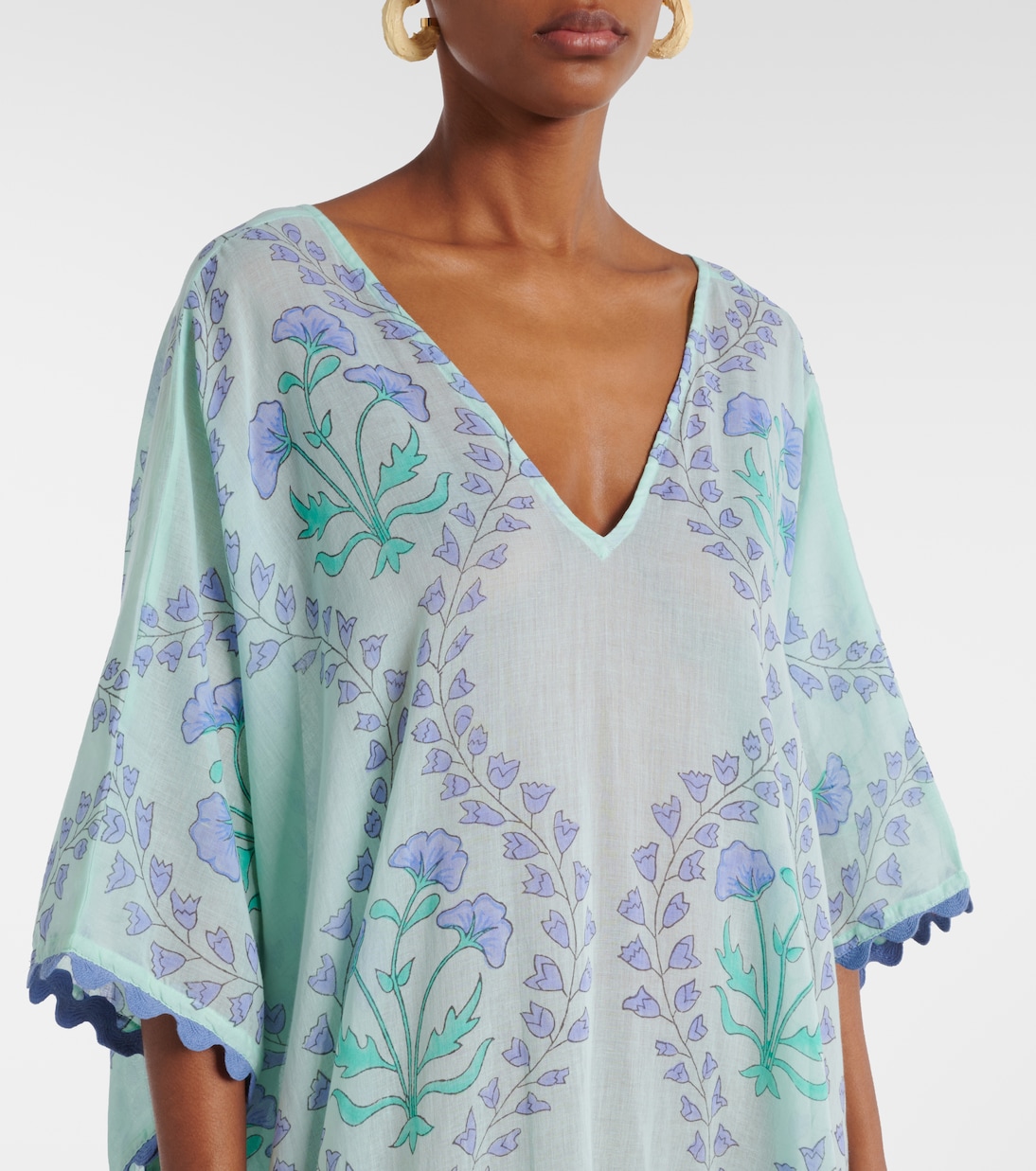 Printed cotton beach cover-up | Juliet Dunn