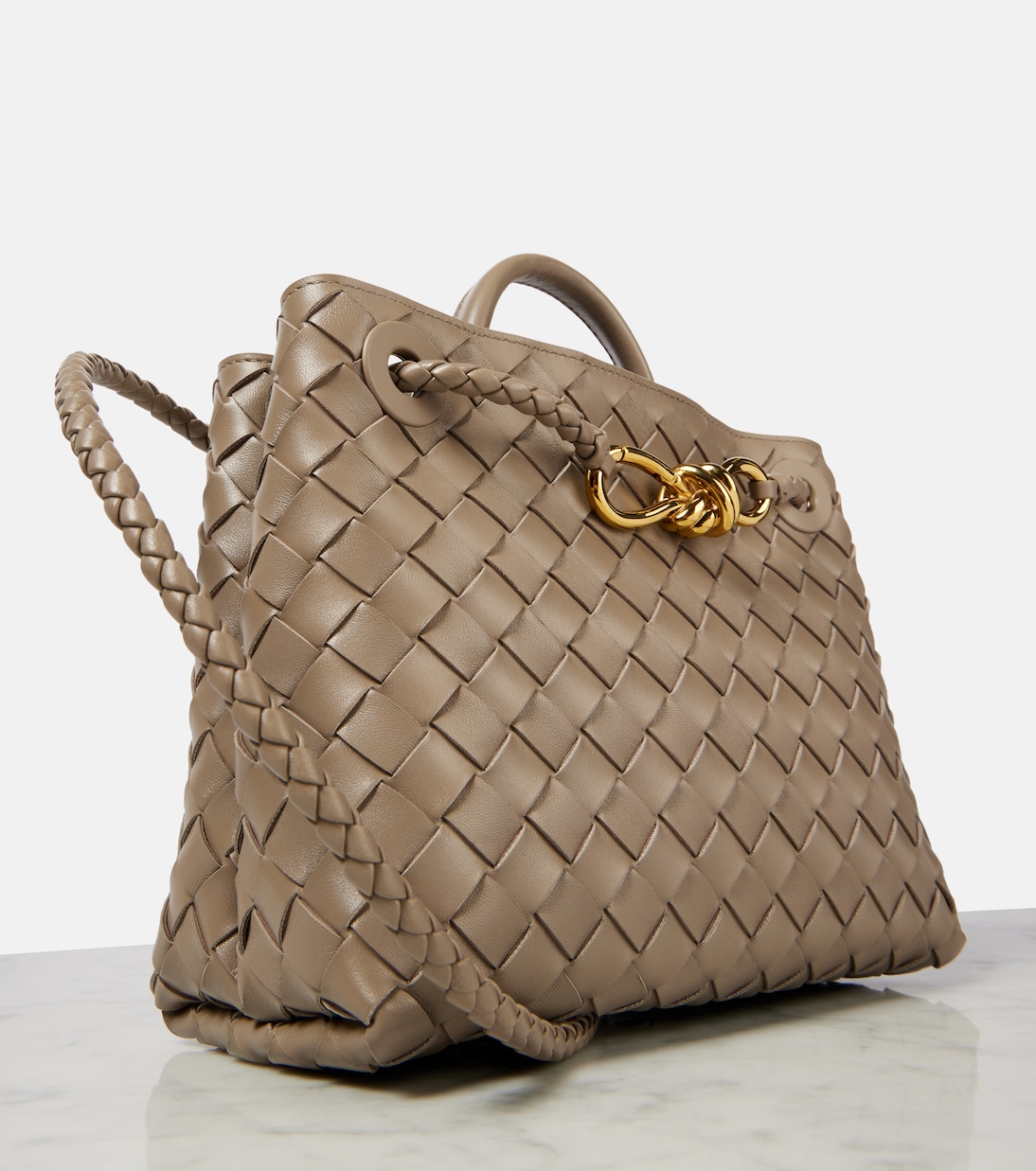 Andiamo Small Intrecciato leather tote bag | Bottega Veneta