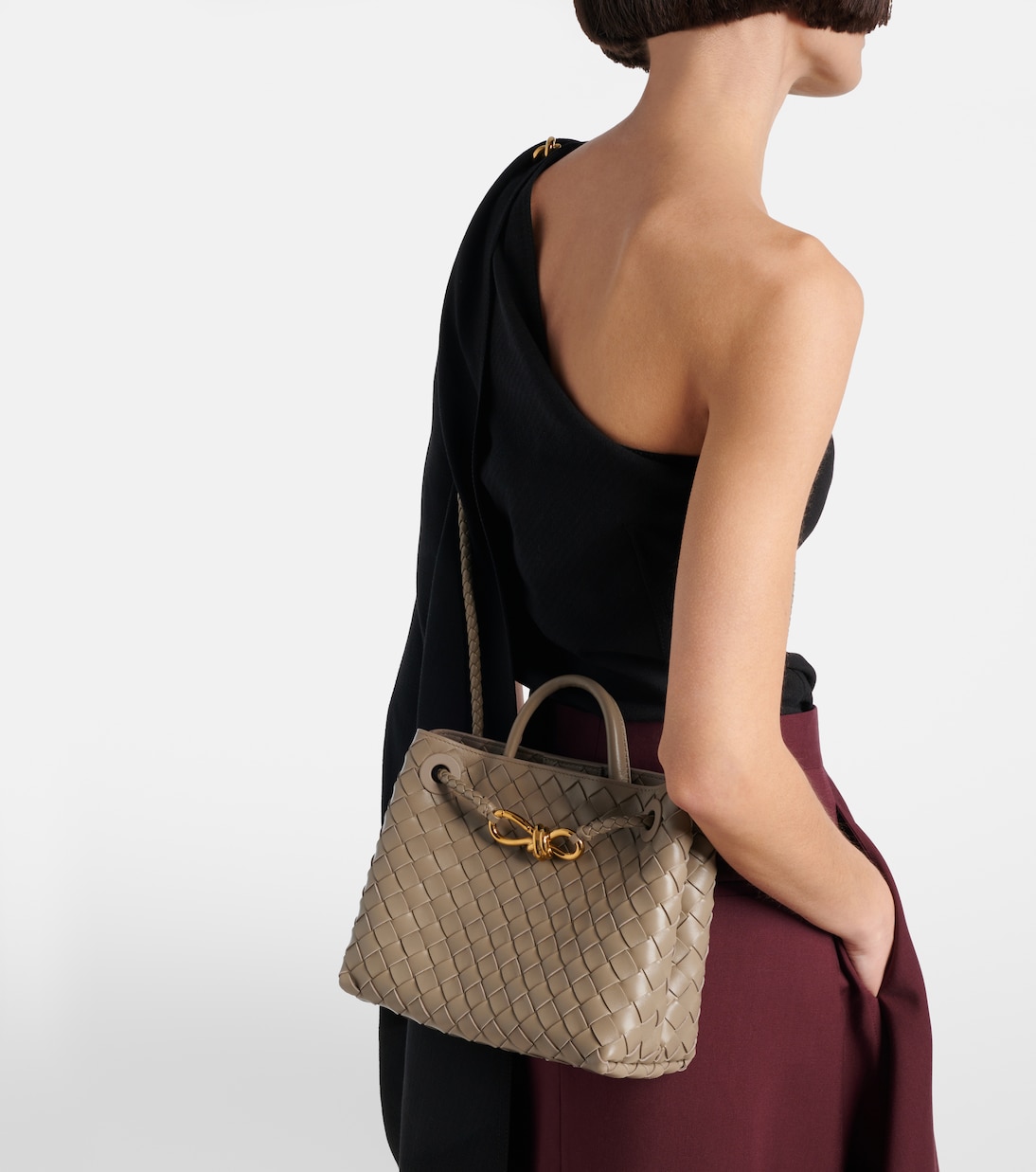 Andiamo Small Intrecciato leather tote bag | Bottega Veneta