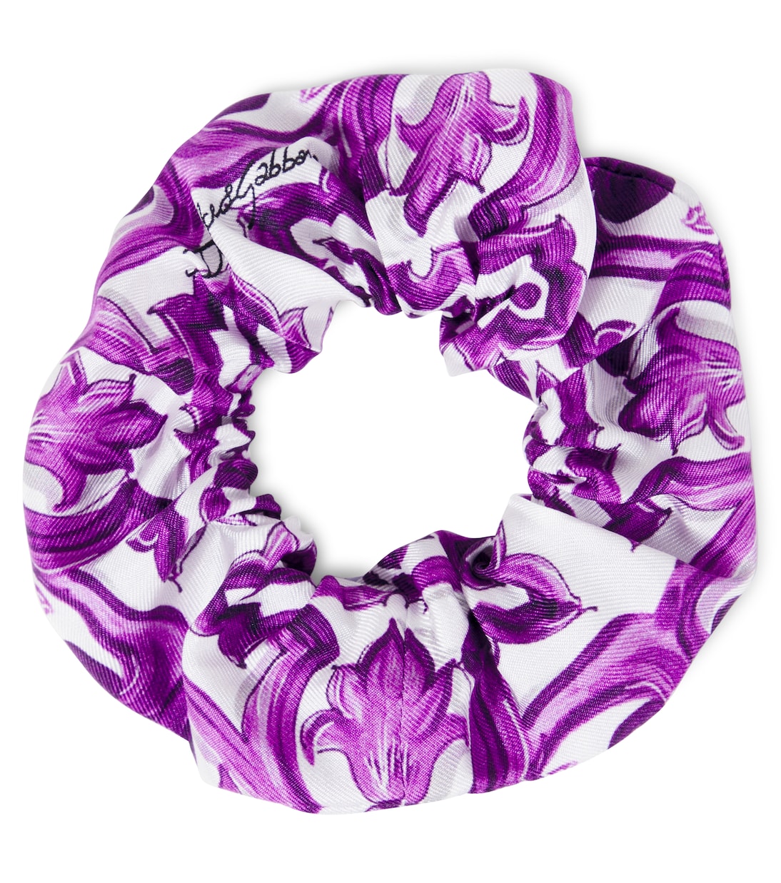 Majolica printed silk scrunchie | Dolce&Gabbana Kids