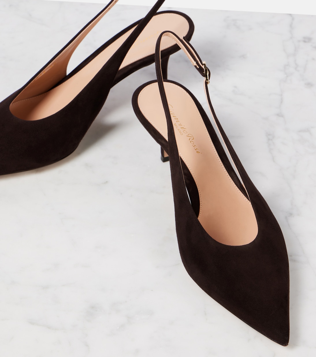 Robbie 55 suede slingback pumps | Gianvito Rossi