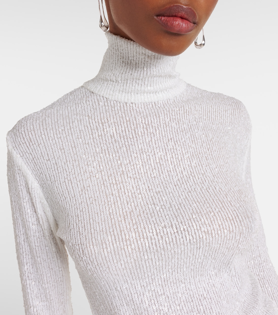Sequined turtleneck sweater | Norma Kamali