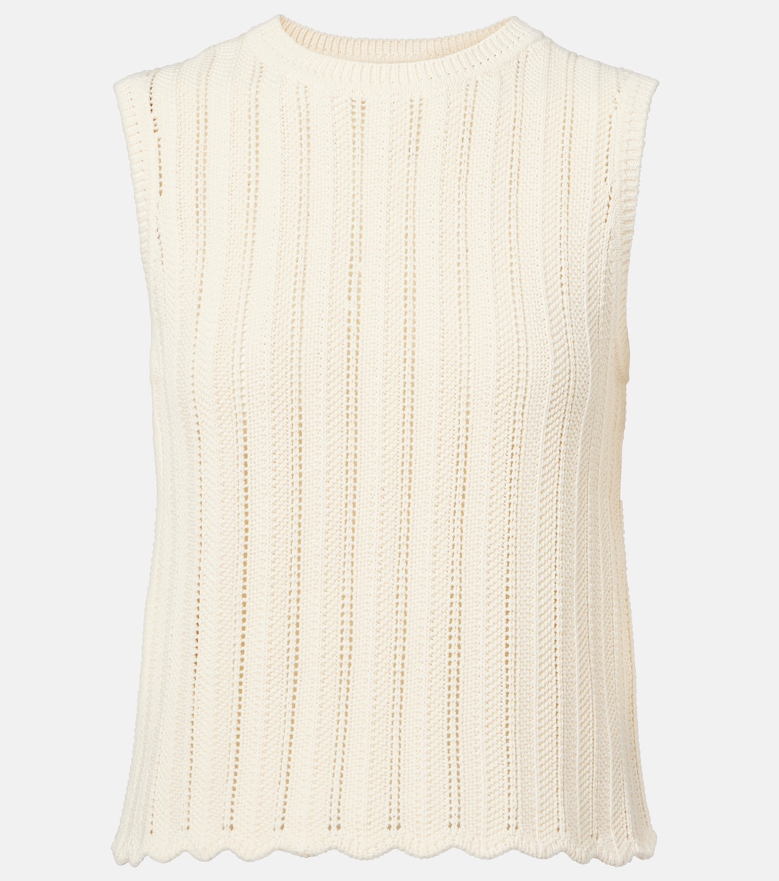 Zabou scalloped pointelle cotton top | Altuzarra