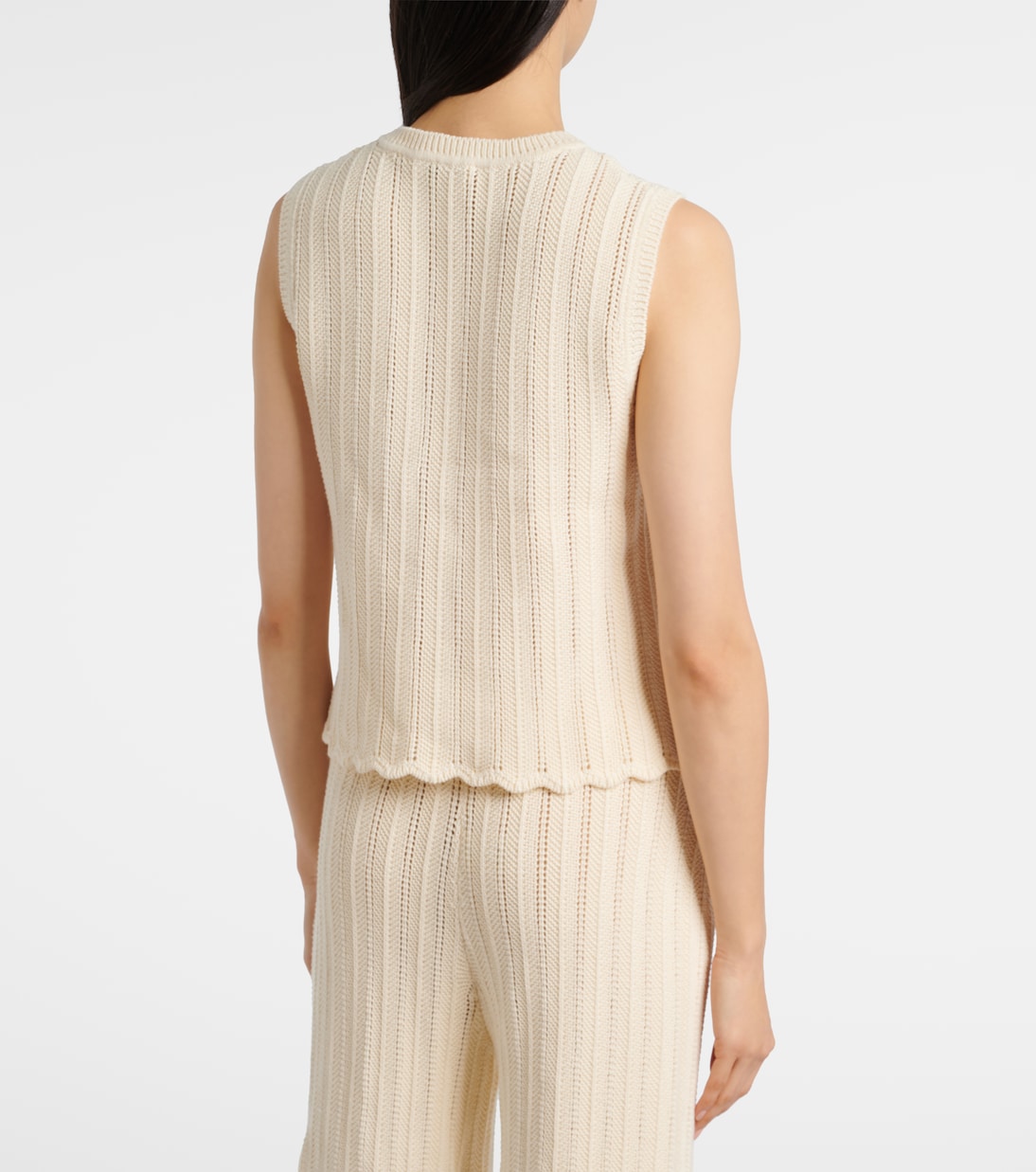 Zabou scalloped pointelle cotton top | Altuzarra